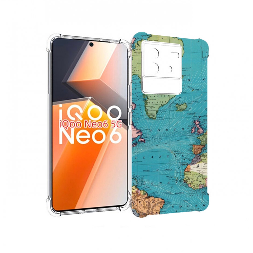 

Чехол MyPads старая карта земли для Vivo iQoo Neo 6 5G, Прозрачный, Tocco