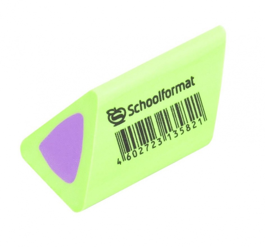 Ластик schoolФОРМАТ Ergonomic (разные цвета) 27шт.