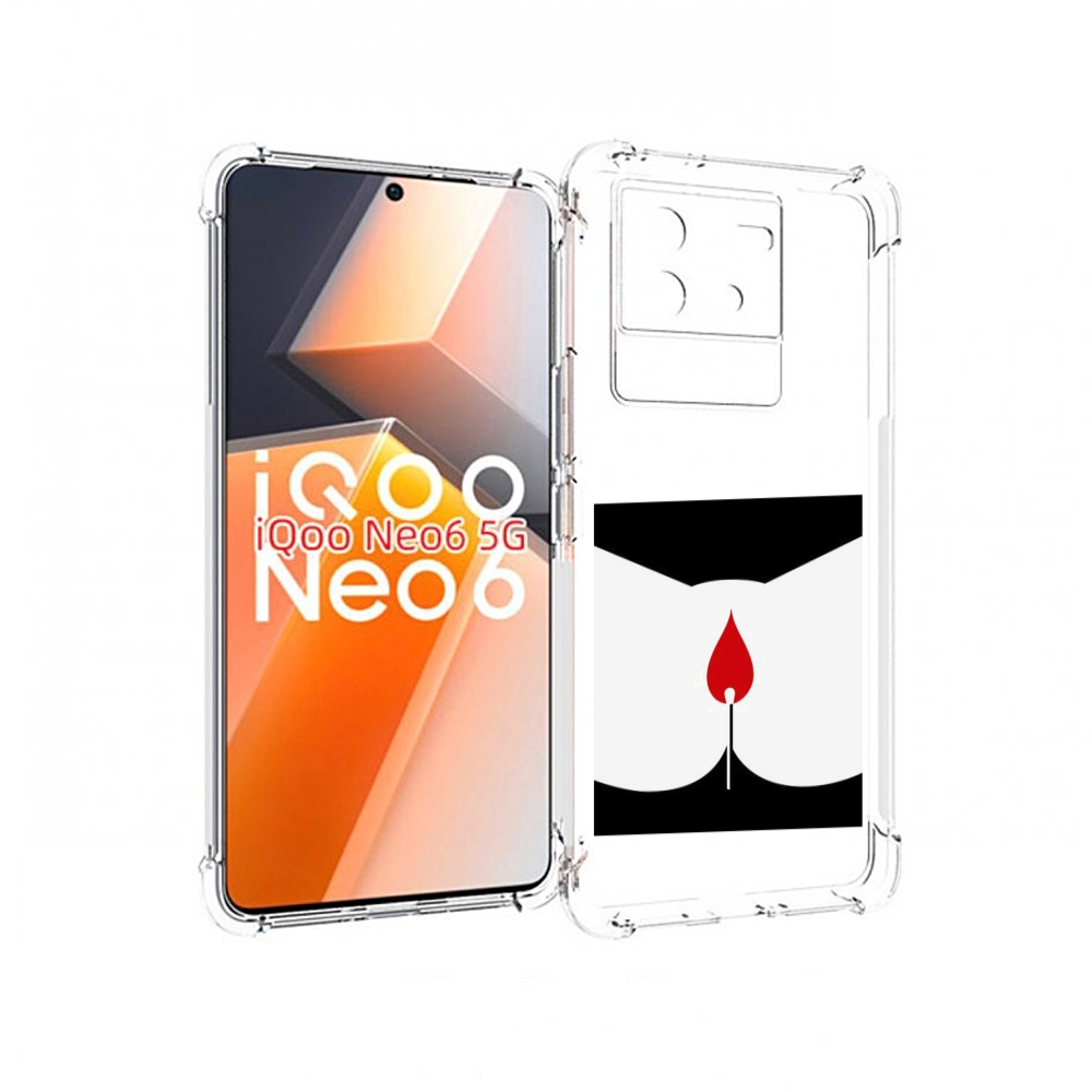 

Чехол MyPads спичка горит для Vivo iQoo Neo 6 5G, Прозрачный, Tocco