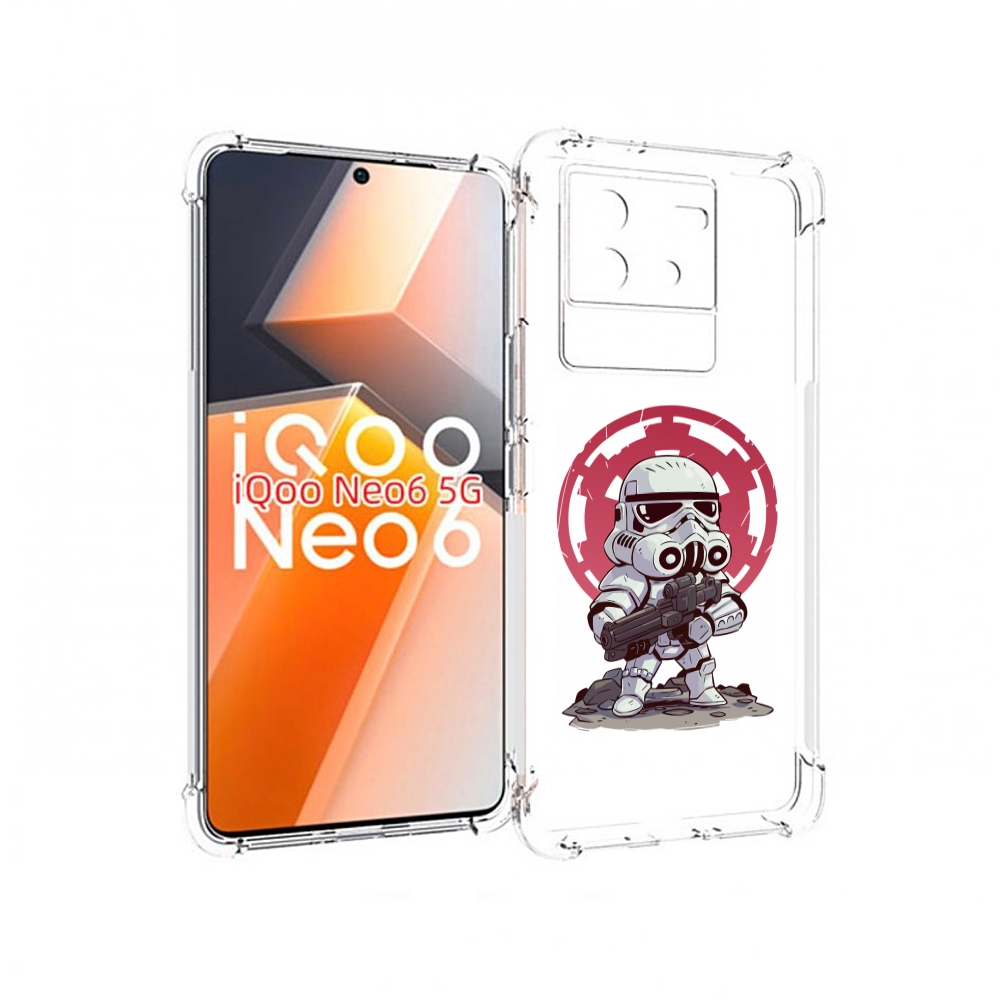 

Чехол MyPads солдат-из-старварс для Vivo iQoo Neo 6 5G, Прозрачный, Tocco