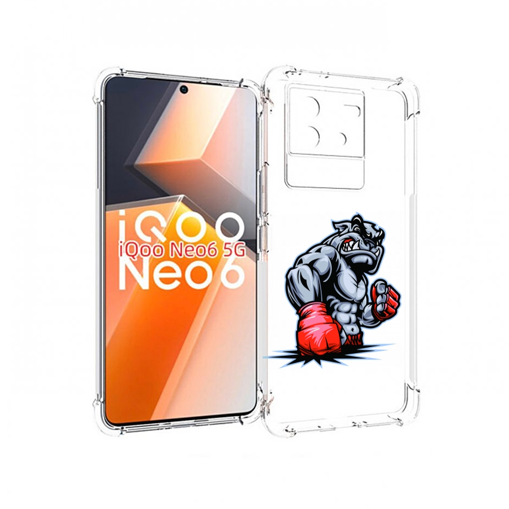 

Чехол MyPads собака-боксер для Vivo iQoo Neo 6 5G, Прозрачный, Tocco