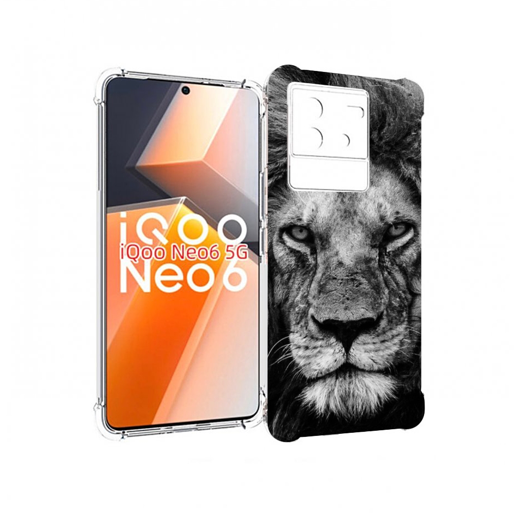 

Чехол MyPads смуглый лев мужской для Vivo iQoo Neo 6 5G, Прозрачный, Tocco