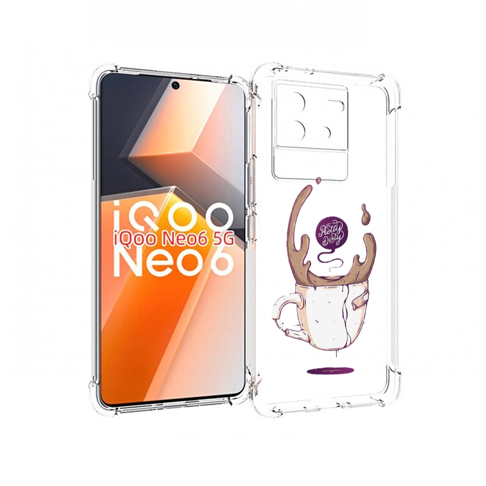 

Чехол MyPads сломанный стаканчик для Vivo iQoo Neo 6 5G, Прозрачный, Tocco