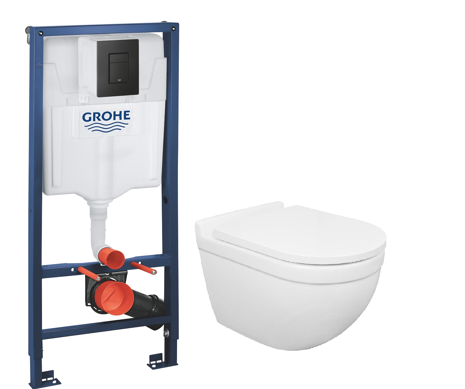 

Комплект инсталляция Grohe черный кв.38811+Унитаз подвесной Azario Fora AZ-0017 E-R