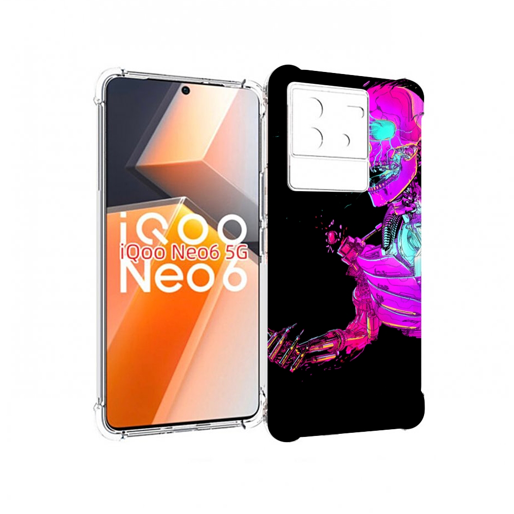 

Чехол MyPads скелет-робот-фиолетовый для Vivo iQoo Neo 6 5G, Прозрачный, Tocco