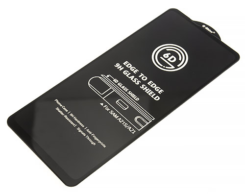 

Защитное стекло 9H Black для Samsung A21S/A21 черное т/у