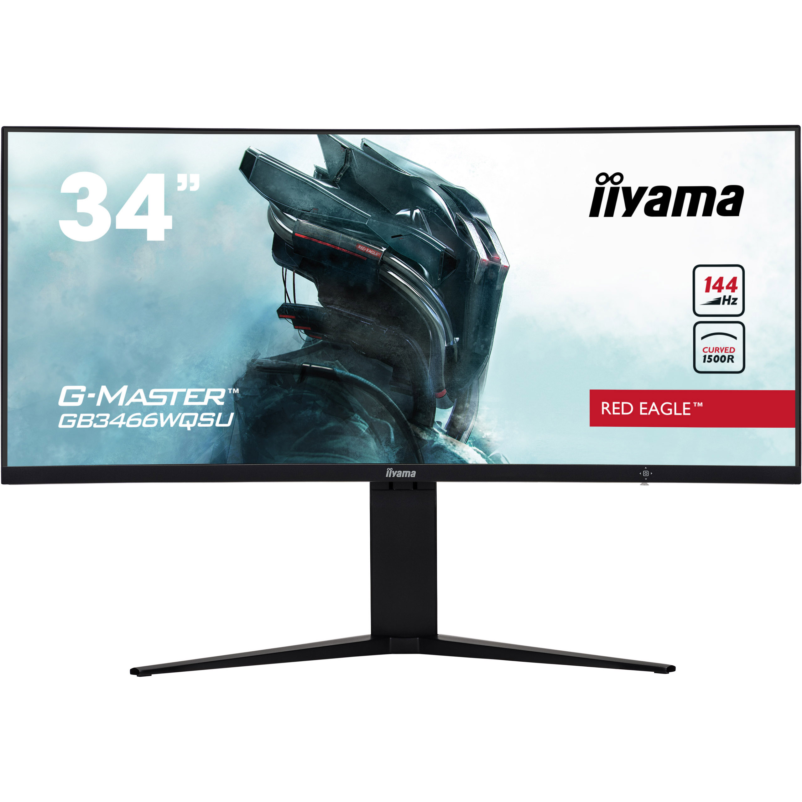 

34" Монитор IIYAMA Red Eagle GB3466WQSU-B1 черный 144Hz 3440x1440 VA, G-Master Red Eagle GB3466WQSU-B1