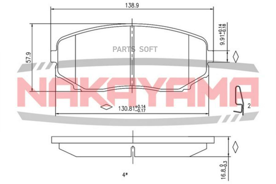 КОЛОДКИ ТОРМОЗНЫЕ ДИСКОВЫЕ ПЕРЕДНИЕ MAZDA CX-7 07 1шт