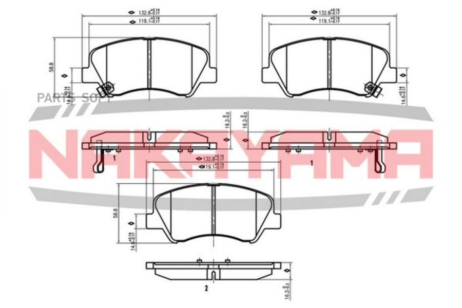 

КОЛОДКИ ТОРМОЗНЫЕ ДИСКОВЫЕ ПЕРЕД.. HYUNDAI SOLARI 1шт