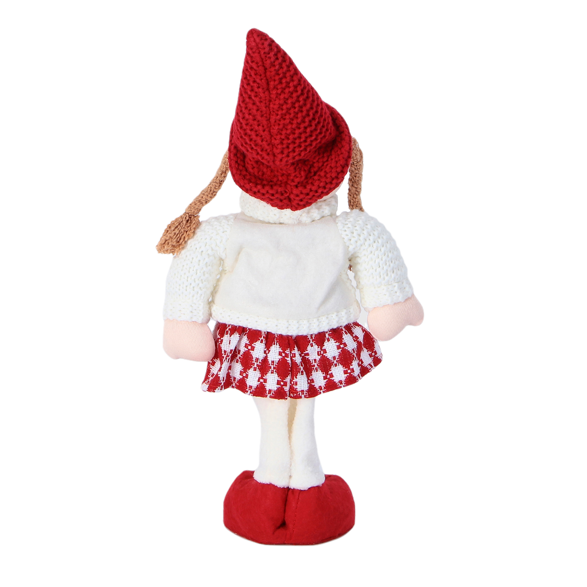Новогодняя фигурка Sote Toys Девочка в красной шапке 40 см
