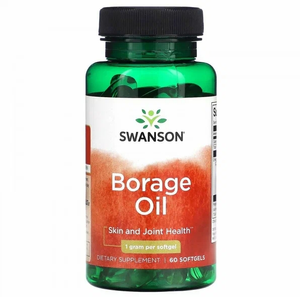 

Масло бурачника Swanson Borage Oil 1000 мг 60 капсул, SW Borage Oil 1 g, 60 softgels