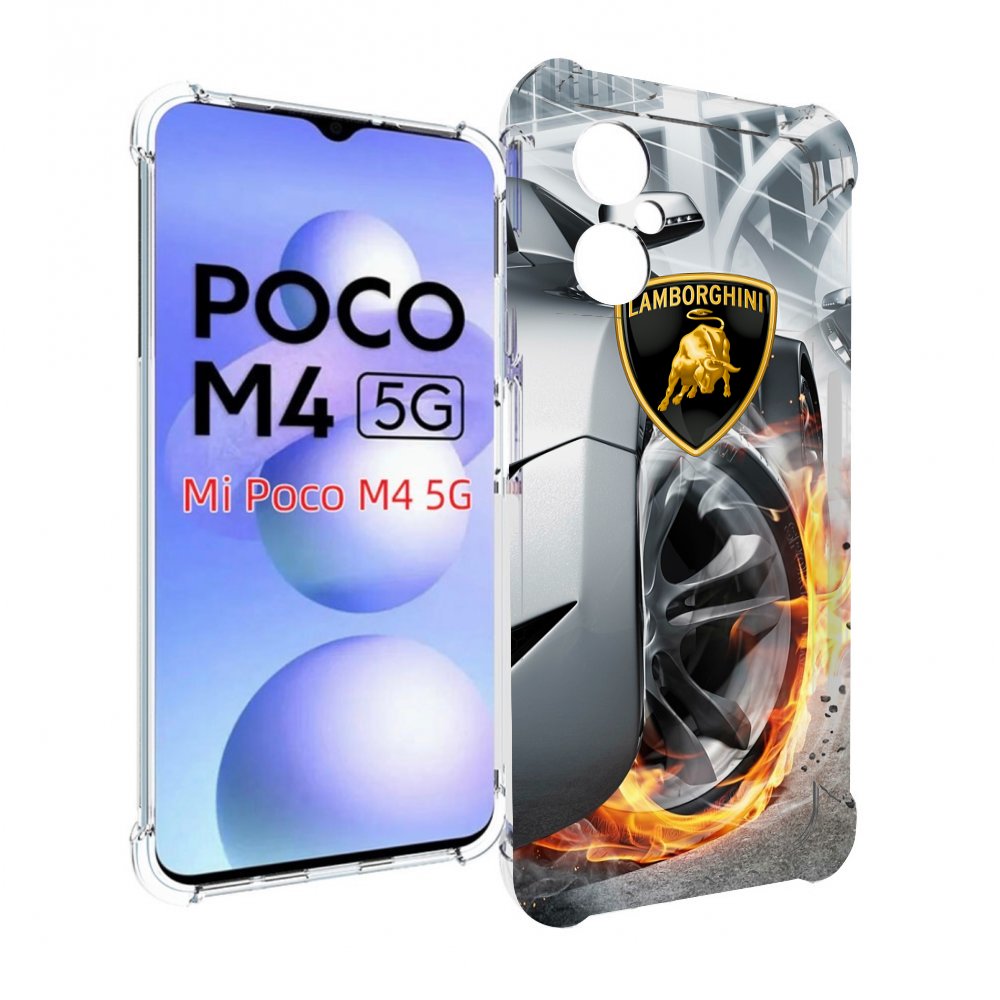 

Чехол MyPads Ламборгини мужской для Xiaomi Poco M4 5G, Прозрачный, Tocco