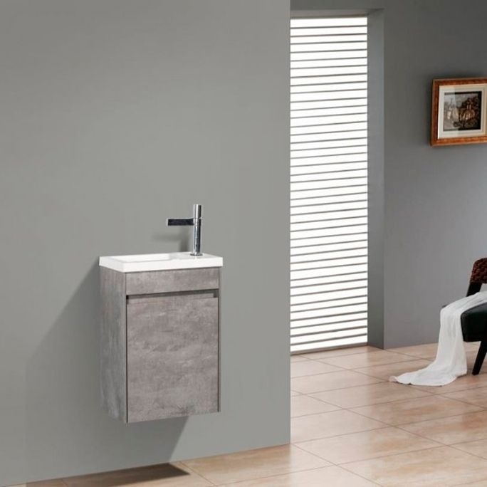 

Тумба с раковиной BelBagno Pietra Mini 40 R stucco cemento, Белый