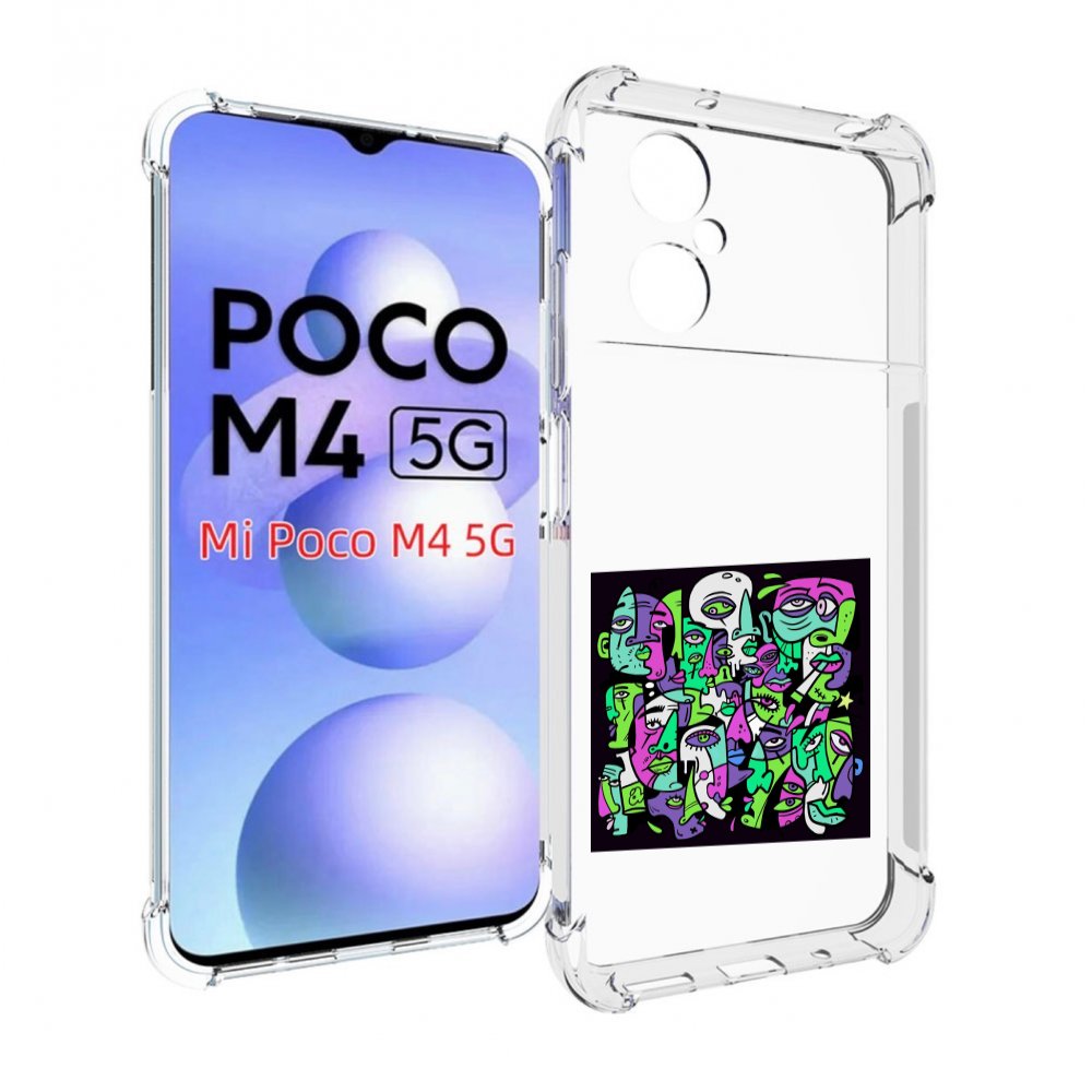 

Чехол MyPads Кривой эфир ATL для Xiaomi Poco M4 5G, Прозрачный, Tocco
