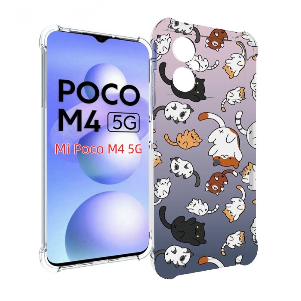 

Чехол MyPads Котики-летают для Xiaomi Poco M4 5G, Прозрачный, Tocco