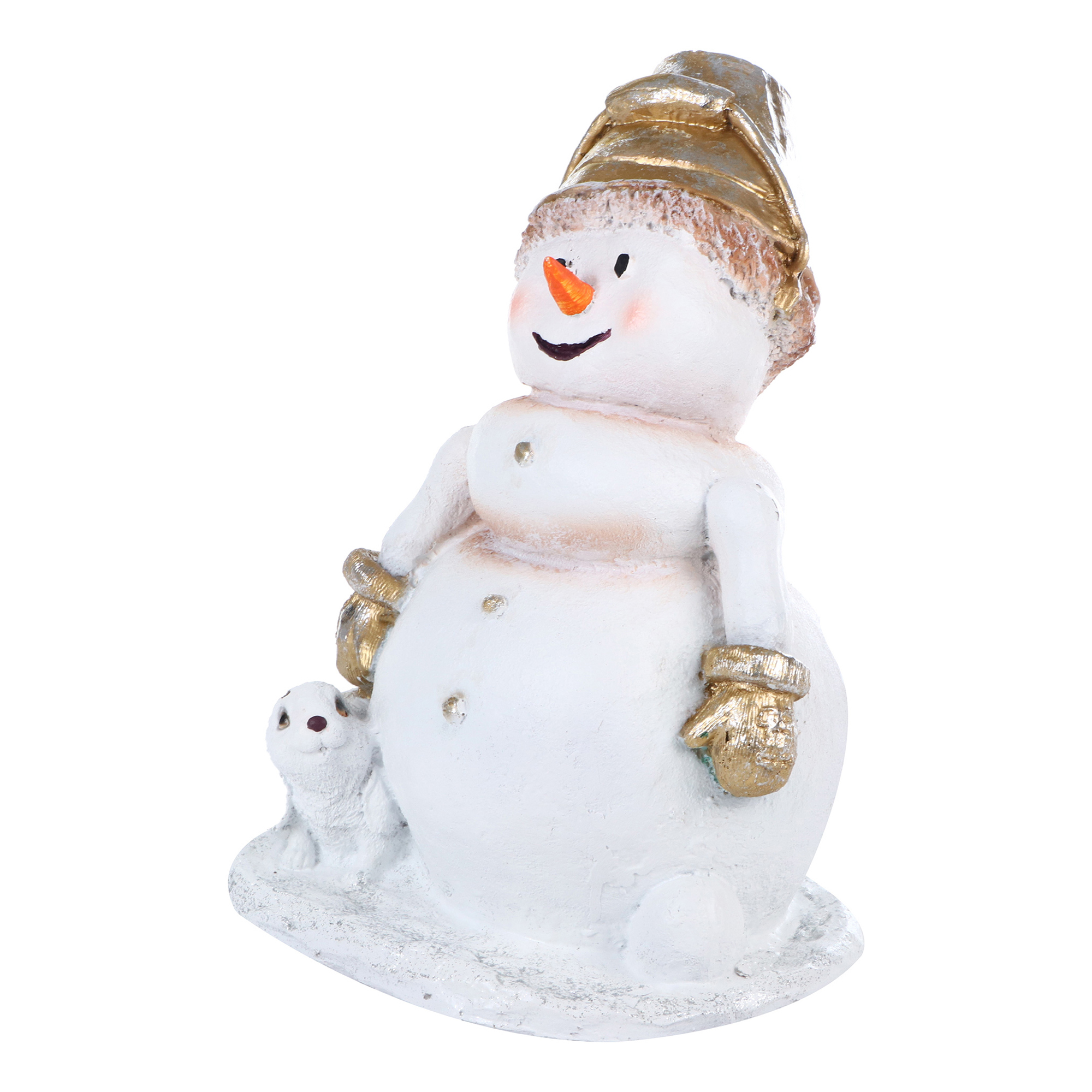 Фигурка ТПК Полиформ Снеговик с зайчиком 39 см