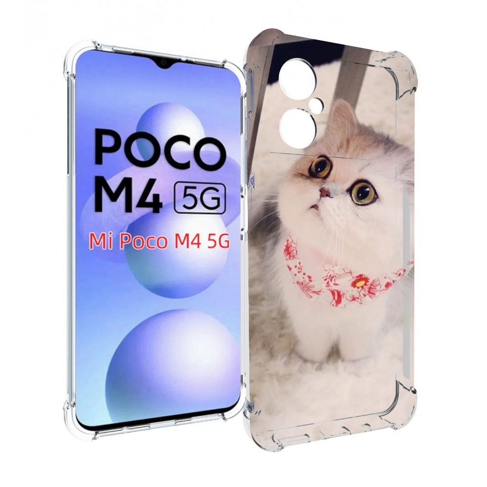 

Чехол MyPads Котеночек женский для Xiaomi Poco M4 5G, Прозрачный, Tocco