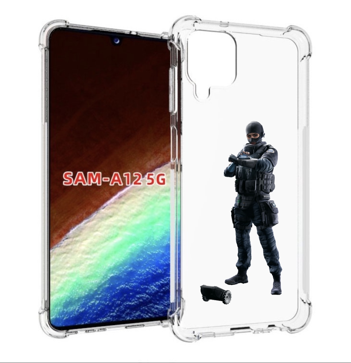 

Чехол MyPads Tom-Clancy's-Rainbow-Six-1 для Samsung Galaxy A12 (SM-A125F) 2020/21, Прозрачный, Tocco