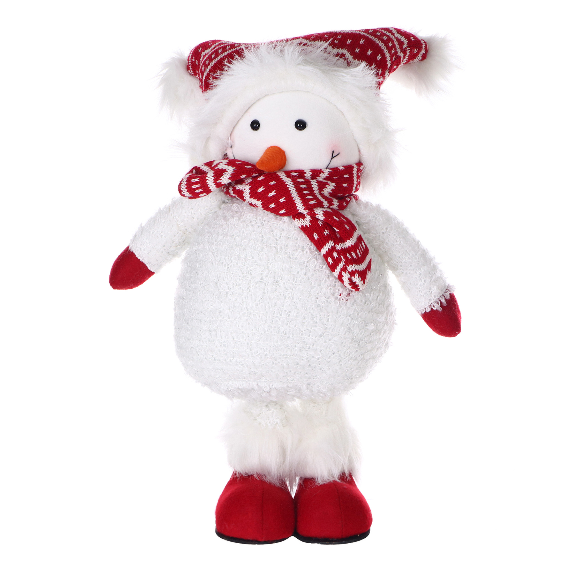 фото Фигурка cheng kuo снеговик в шарфе белая 68 см