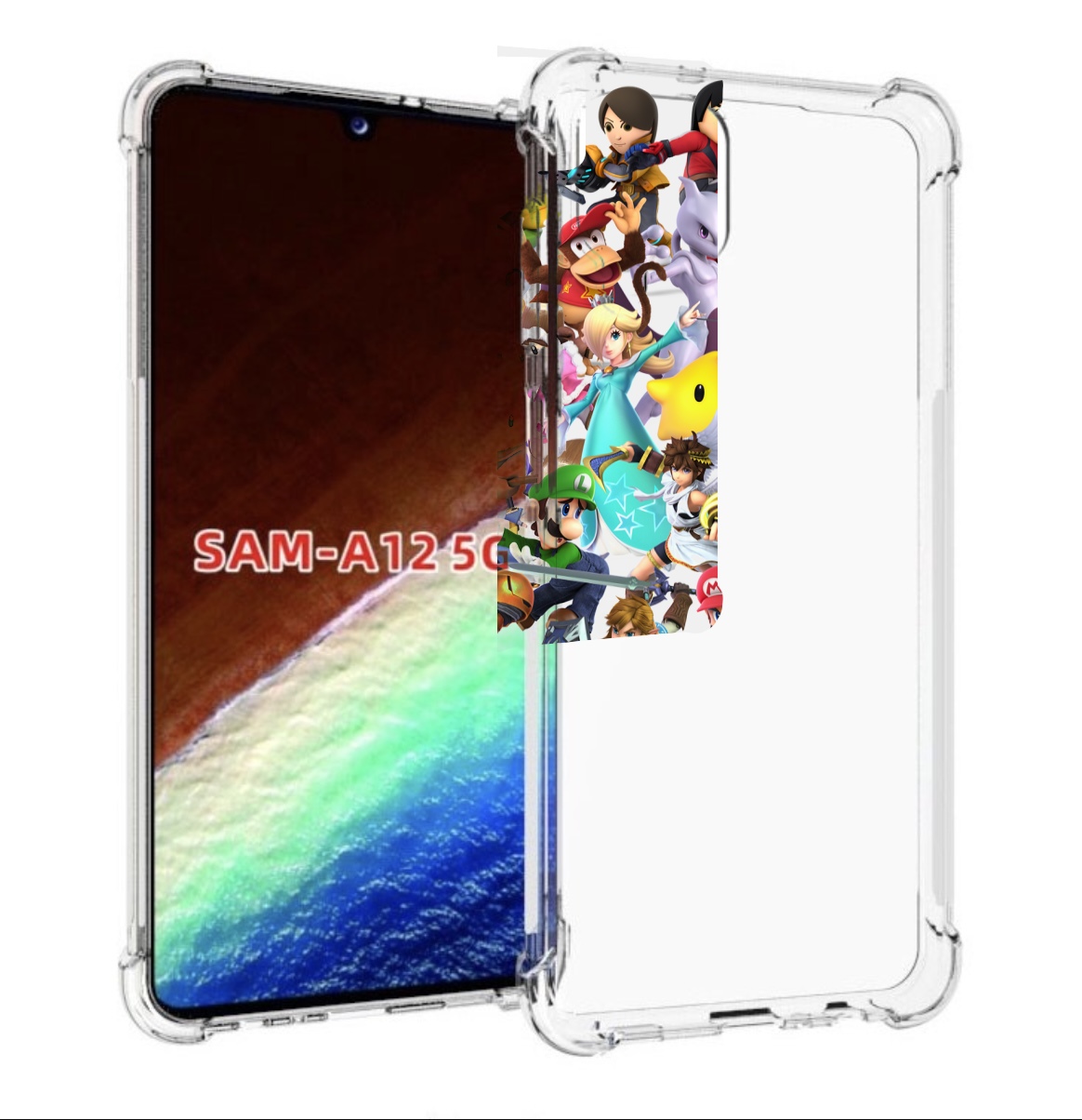 

Чехол MyPads Super Smash Bros для Samsung Galaxy A12 (SM-A125F) 2020/21/A12 Nacho SM-A127F, Прозрачный, Tocco