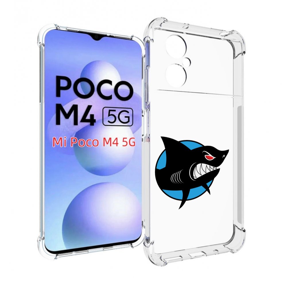 

Чехол MyPads Злая-акула для Xiaomi Poco M4 5G, Прозрачный, Tocco