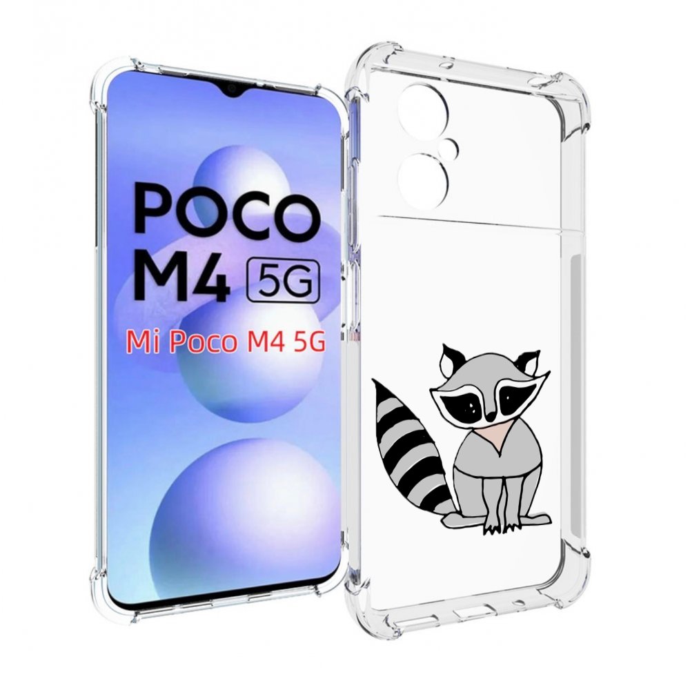 

Чехол MyPads Енотик для Xiaomi Poco M4 5G, Прозрачный, Tocco