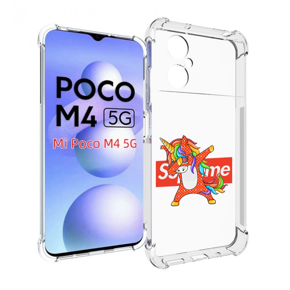 

Чехол MyPads Единорог-суприм для Xiaomi Poco M4 5G, Прозрачный, Tocco
