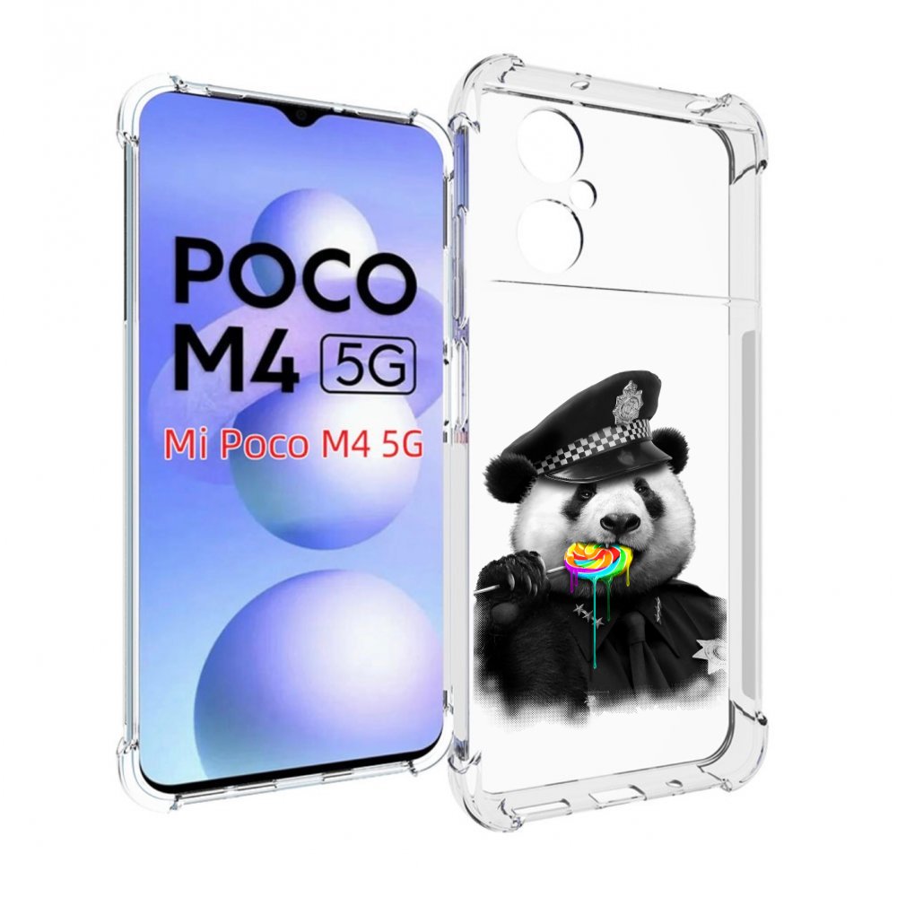 

Чехол MyPads Панда полиция для Xiaomi Poco M4 5G, Прозрачный, Tocco