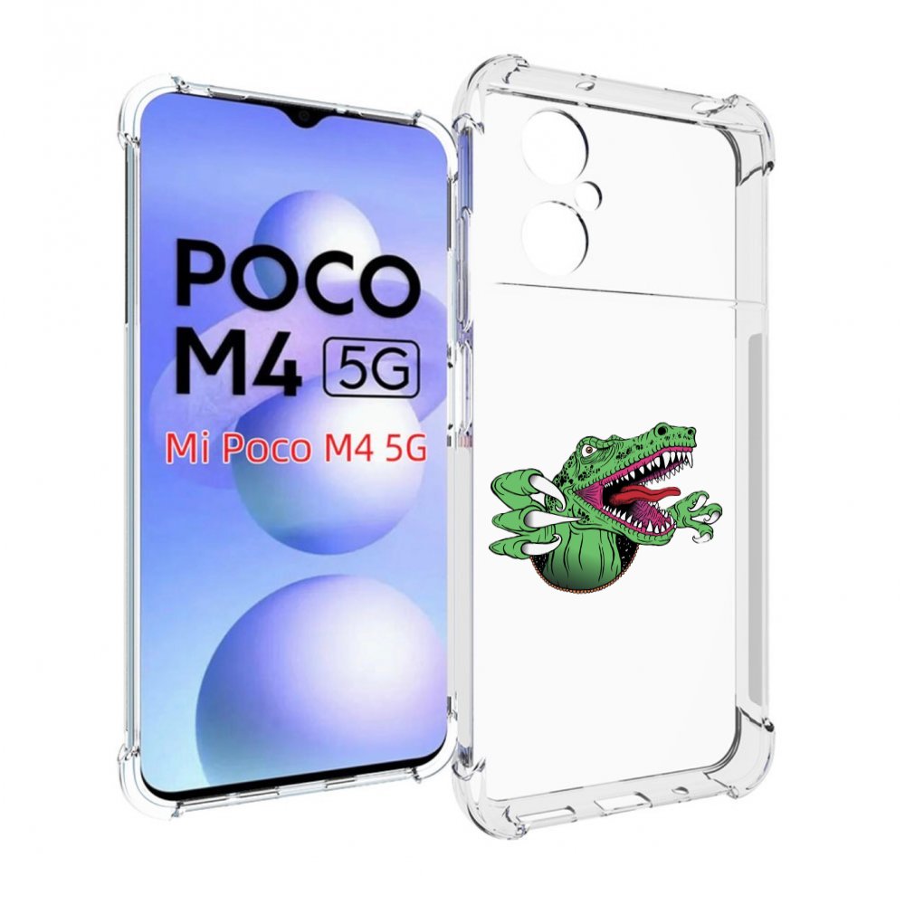 

Чехол MyPads Динозавр для Xiaomi Poco M4 5G, Прозрачный, Tocco