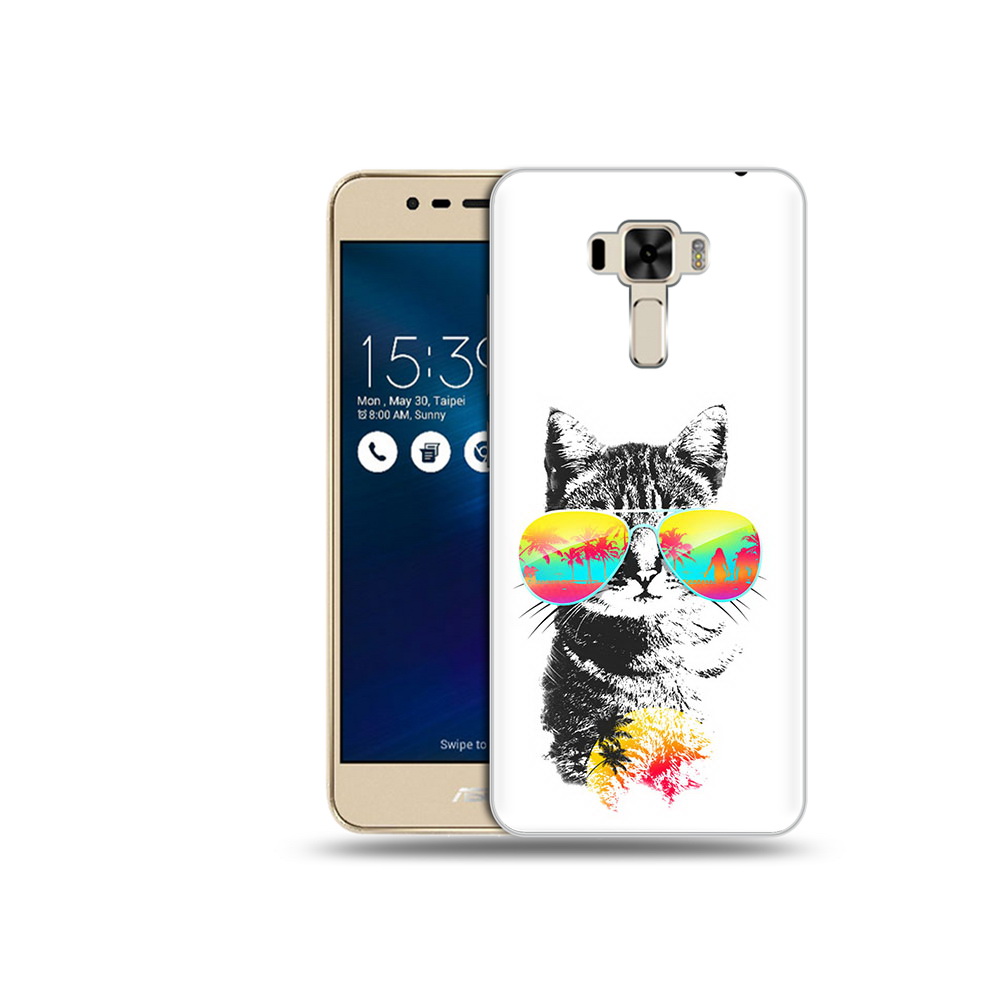 

Чехол MyPads Tocco для Asus ZenFone 3 крутой кот (PT40480.655.425), Прозрачный, Tocco