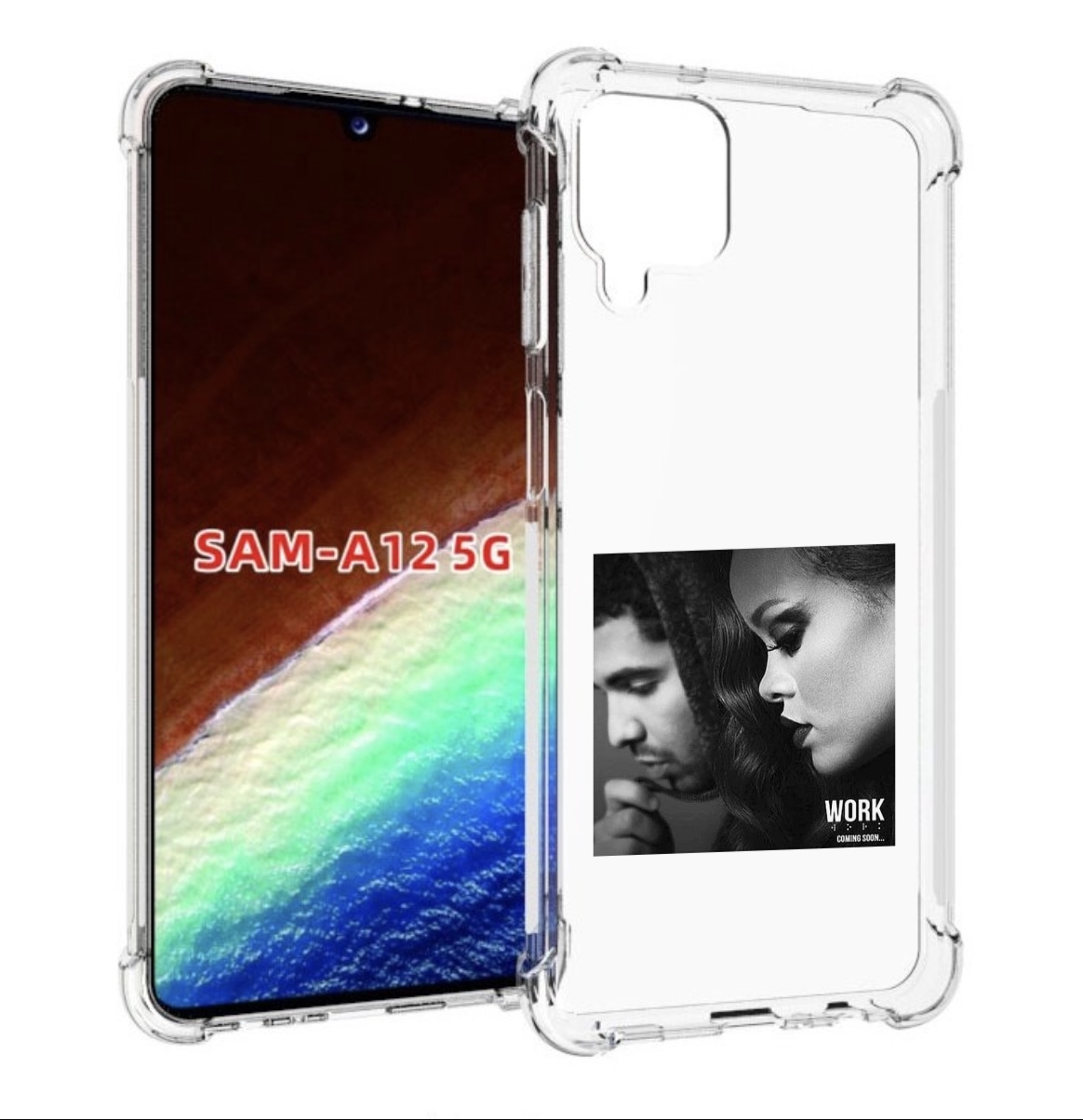 

Чехол MyPads Rihanna feat для Samsung Galaxy A12 (SM-A125F) 2020/21/A12 Nacho SM-A127F, Прозрачный, Tocco