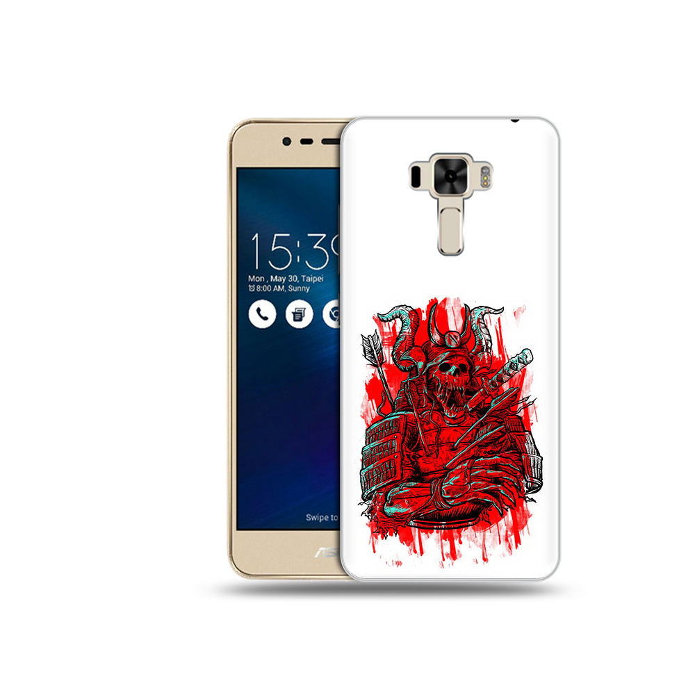 

Чехол MyPads Tocco для Asus ZenFone 3 красный скелет воин (PT40480.655.413), Прозрачный, Tocco