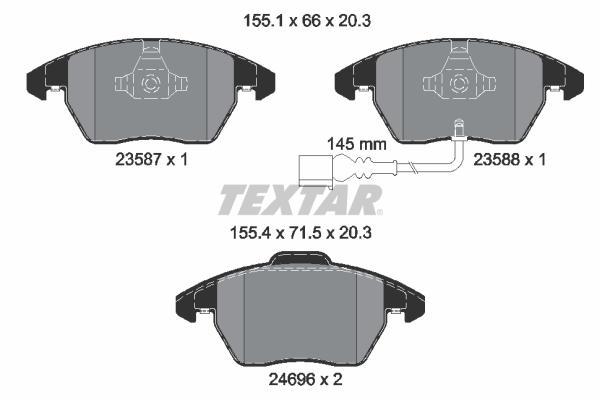 

Тормозные колодки Textar дисковые 2469602