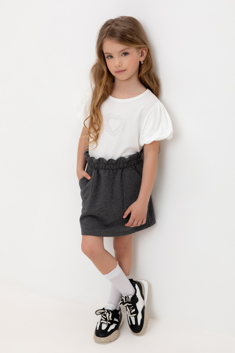 

Юбка детская CROCKID М 3287-1, темно-серый, 128, М 3287-1