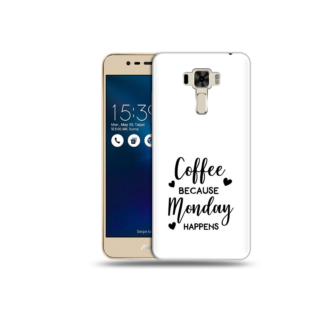 

Чехол MyPads Tocco для Asus ZenFone 3 кофе и понедельник стал счастливым (PT40480.655.402), Прозрачный, Tocco