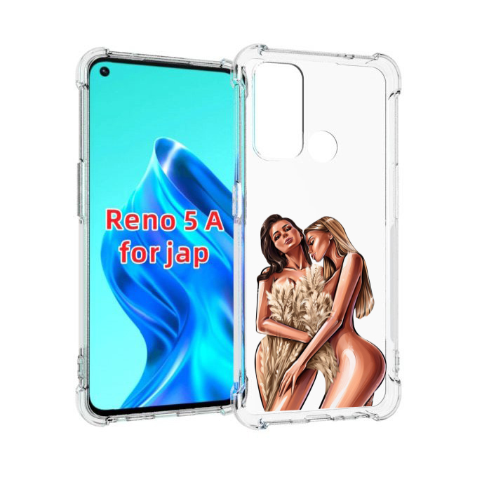 

Чехол MyPads Иллюстрированные-девушки женский для Oppo Reno 5A, Прозрачный, Tocco