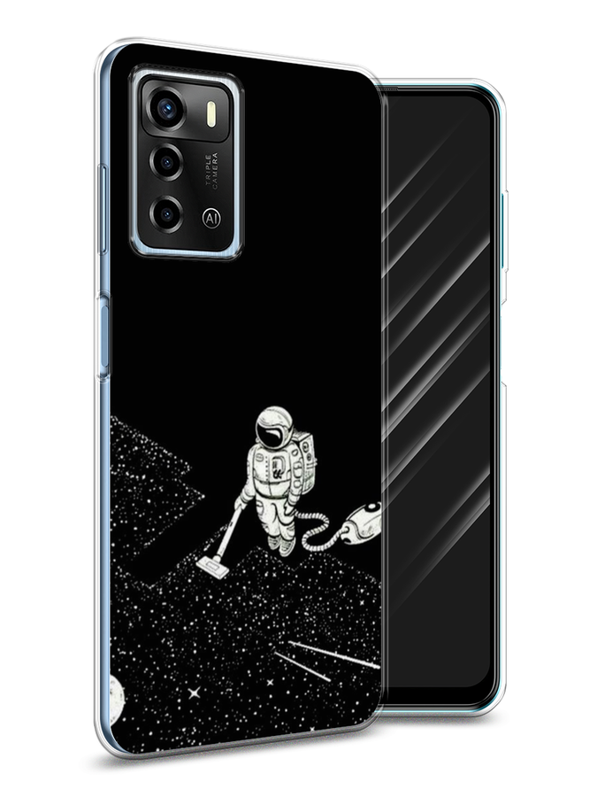 

Чехол Awog на ZTE Blade A72 / ЗТЕ Блэйд A72 "Космонавт с пылесосом", Разноцветный, 135450-4