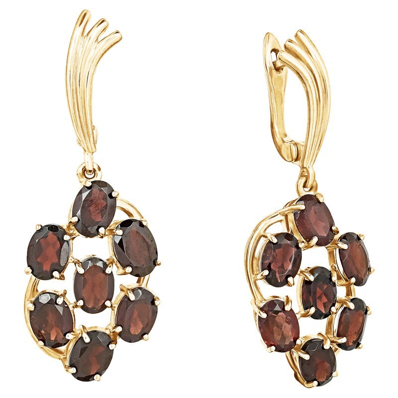 

Серьги из серебра с гранатом LAZURIT-ONLINE 7827YG, 7827YG