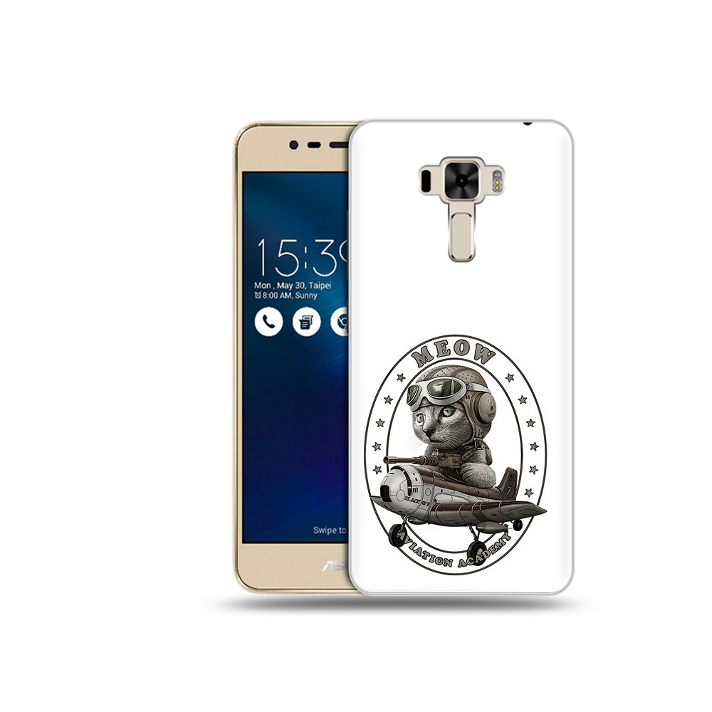 

Чехол MyPads Tocco для Asus ZenFone 3 кот в самолете (PT40480.655.395), Прозрачный, Tocco