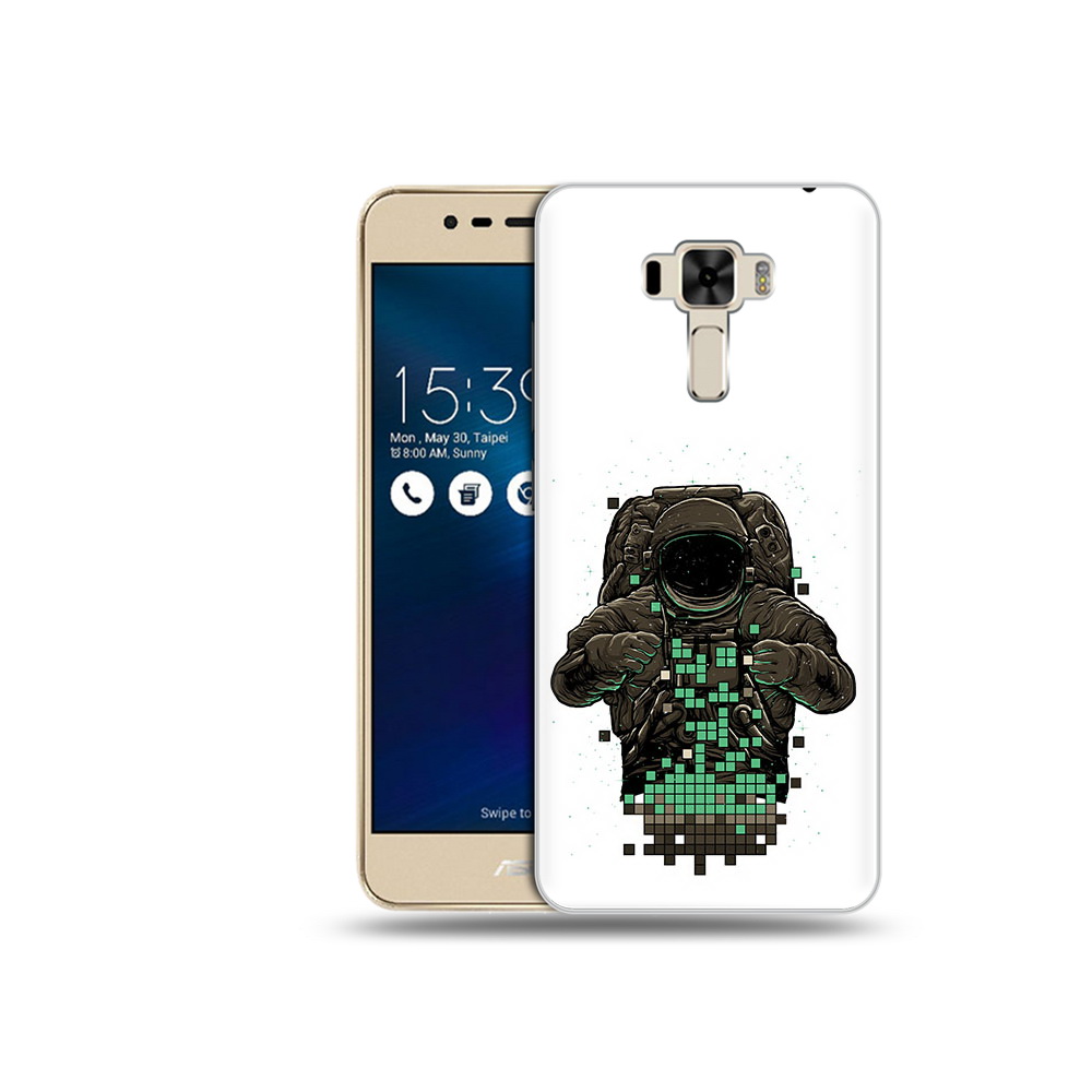 Чехол MyPads Tocco для Asus ZenFone 3 космонавт с пикселями (PT40480.655.394)