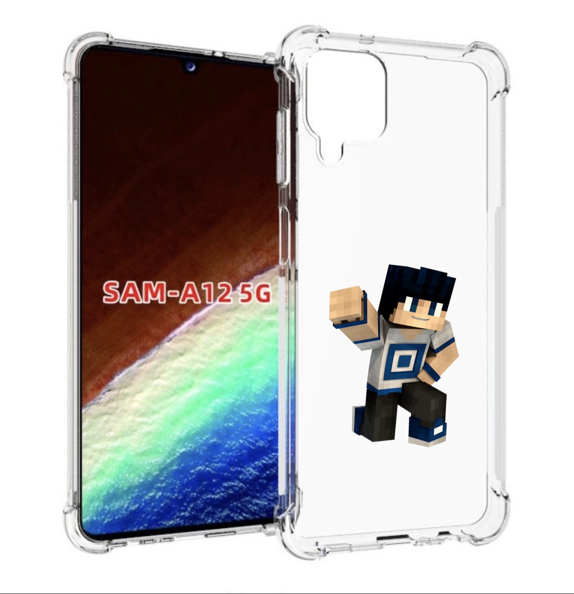 

Чехол MyPads Minecraft-1 для Samsung Galaxy A12 (SM-A125F) 2020/21/A12 Nacho SM-A127F, Прозрачный, Tocco