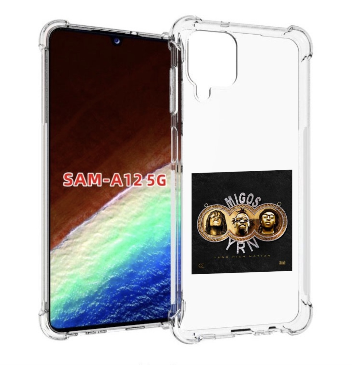 

Чехол MyPads Migos - Yung Rich Nation для Samsung Galaxy A12 (SM-A125F) 2020/21, Прозрачный, Tocco