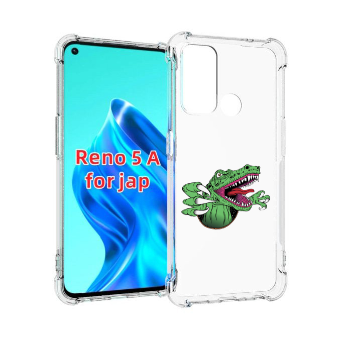

Чехол MyPads Динозавр для Oppo Reno 5A, Прозрачный, Tocco