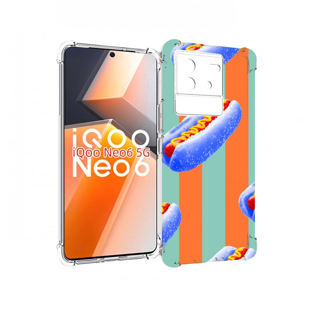 

Чехол MyPads синие хотдоги для Vivo iQoo Neo 6 5G, Прозрачный, Tocco