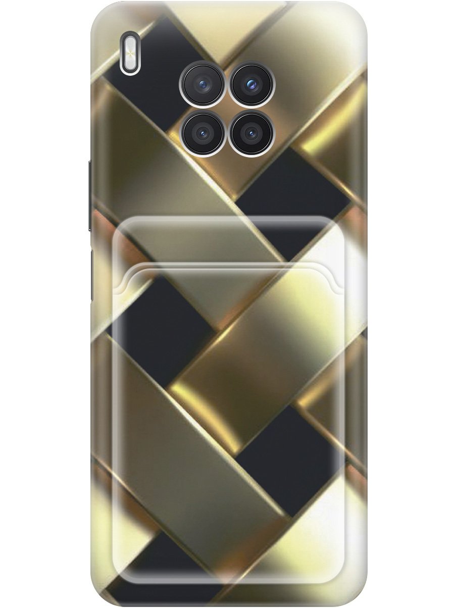 

Силиконовый чехол на Honor 50 Lite / Huawei Nova 8i с рисунком "Золотистое плетение", Золотистый;черный, 20012032