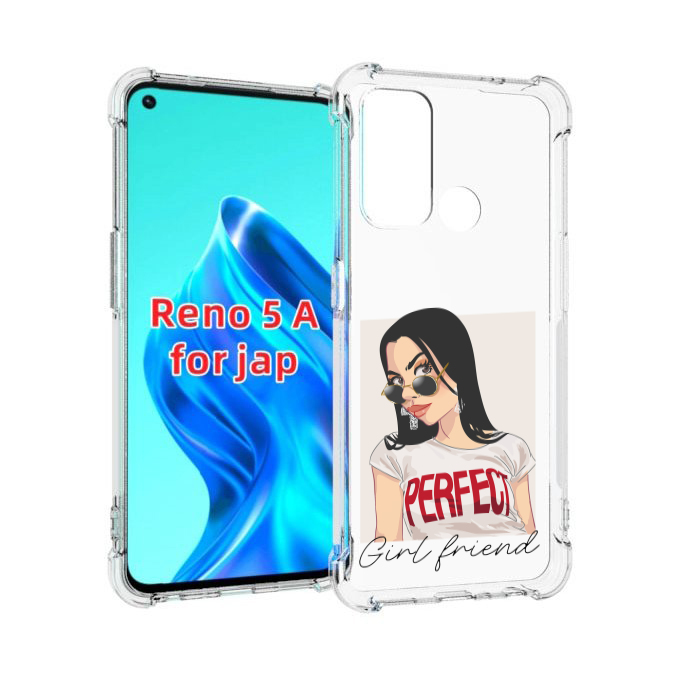 

Чехол MyPads Девушка-с-сережками женский для Oppo Reno 5A, Прозрачный, Tocco