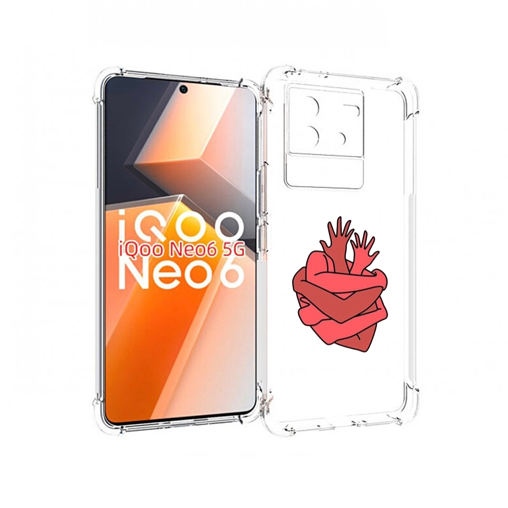 

Чехол MyPads сердце из ручек для Vivo iQoo Neo 6 5G, Прозрачный, Tocco