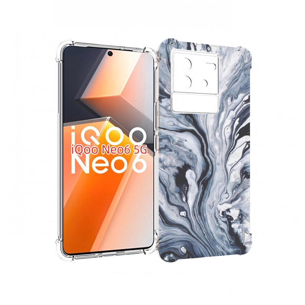 

Чехол MyPads серая краска для Vivo iQoo Neo 6 5G, Прозрачный, Tocco