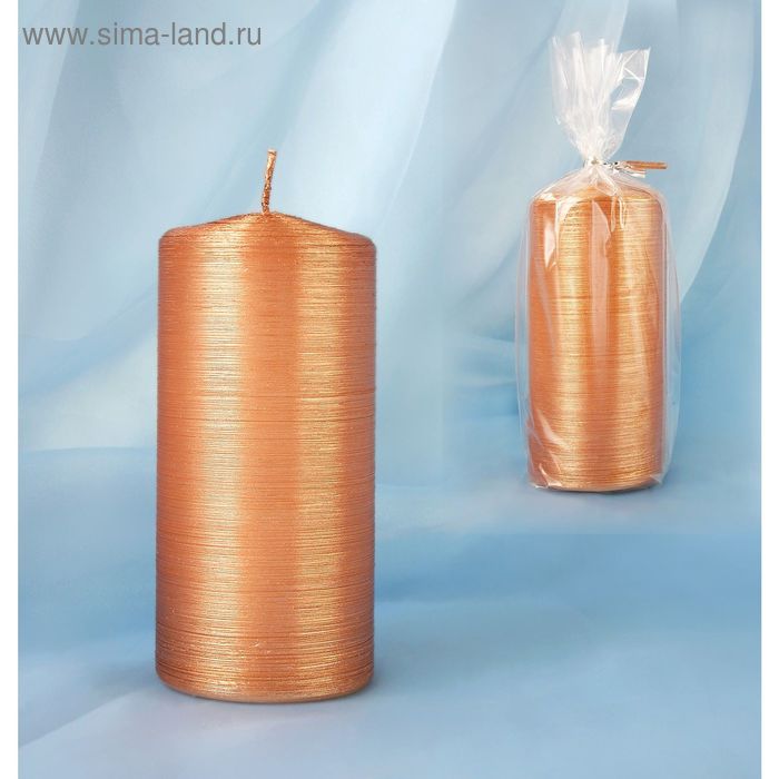 

Свеча - цилиндр, 60x125, бронзовый рельеф, Оранжевый