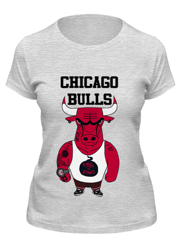 

Футболка женская Printio Chicago bulls серая S, Серый, Chicago bulls